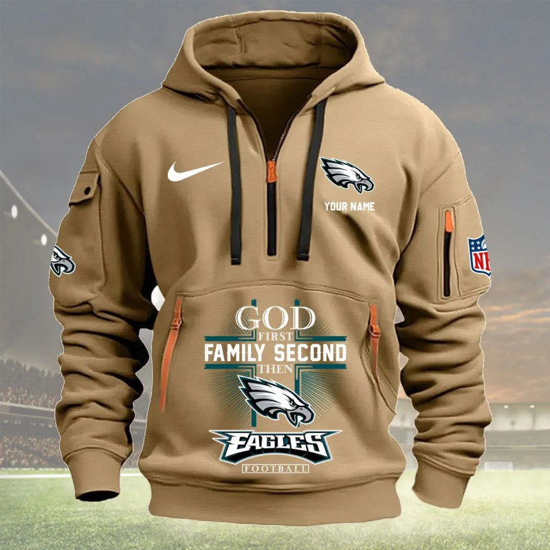 Khaki Hoodie 24 Philadelphia Eagles.webp