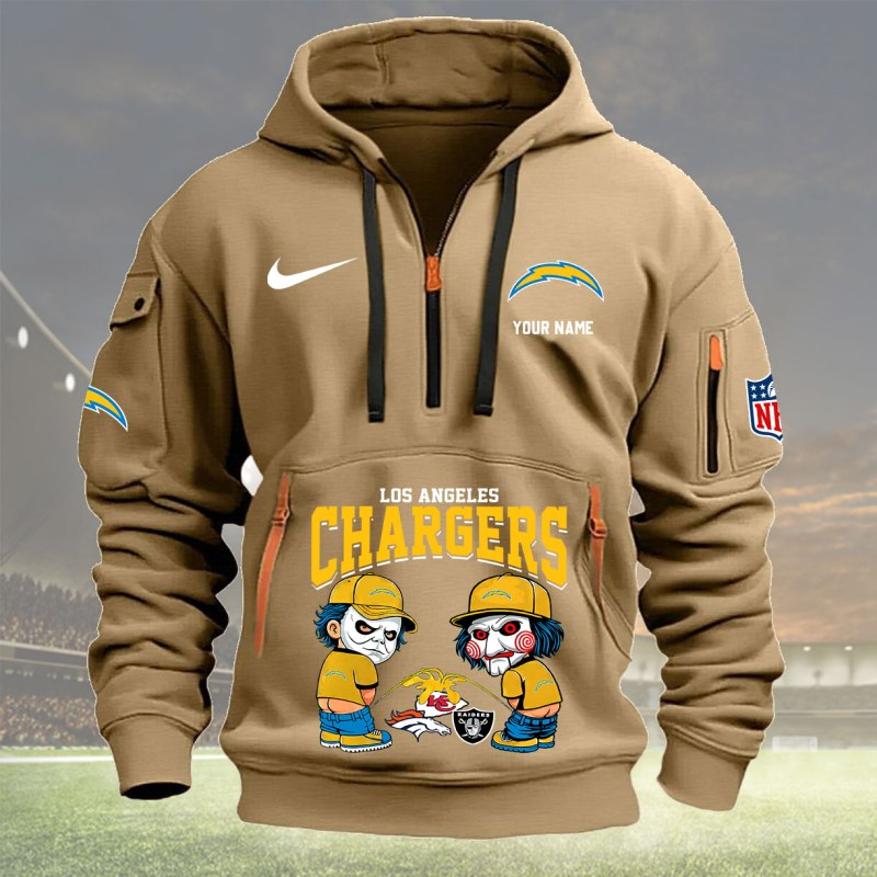 Khaki Hoodie 27 Los Angeles Chargers.jpeg