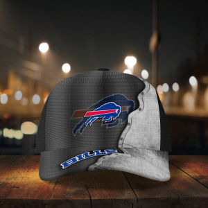 Buffalo Bills Specialized Metal Texture Baseball Baseball Classic Cap Men Hat 2.png