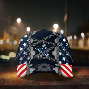 Dallas Cowboys Stars Stripes Chain Printed Baseball Classic Cap Men Hat 3.webp