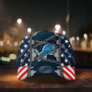 Detroit Lions Stars Stripes Chain Printed Baseball Classic Cap Men Hat 3.jpeg