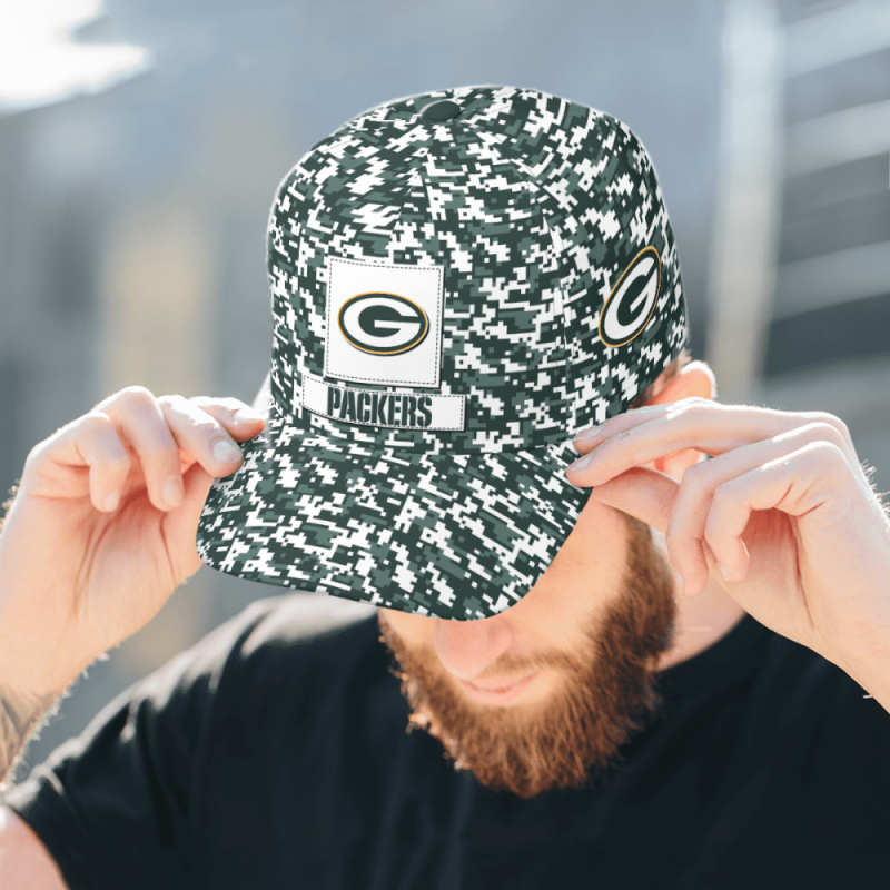 Green Bay Packers Digital Camo Aop Classic Baseball Classic Cap Men Hat 2.png