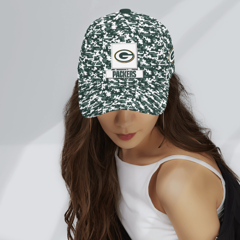 Green Bay Packers Digital Camo Aop Classic Baseball Classic Cap Men Hat 3.png