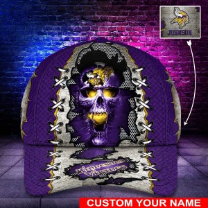 Minnesota Vikings Personalized Classic Cap Bg494 Blkf2.jpg