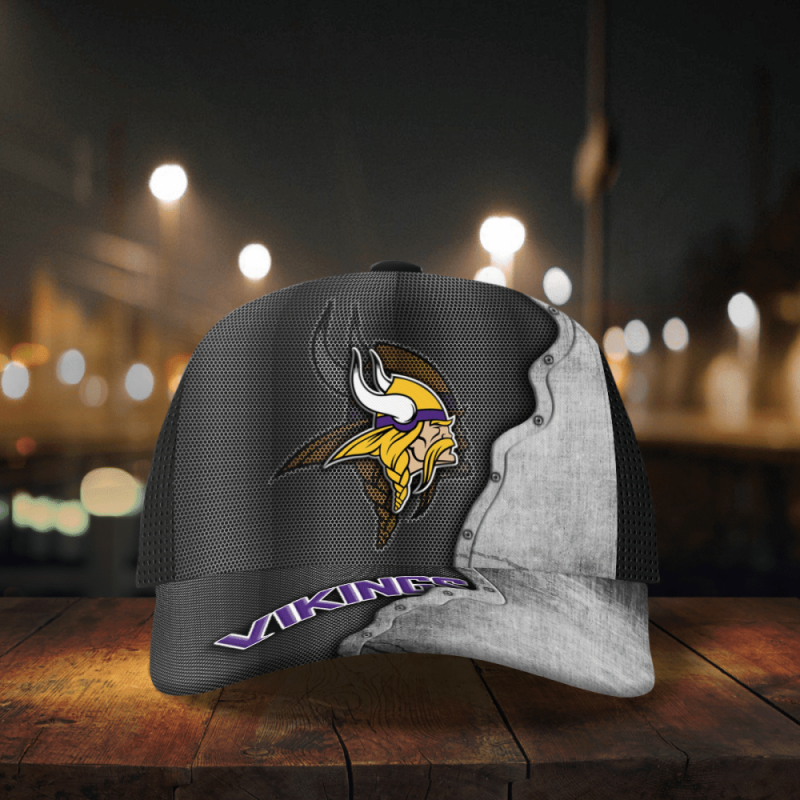 Minnesota Vikings Specialized Metal Texture Baseball Baseball Classic Cap Men Hat 2.webp