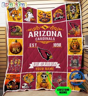 Nfl Arizona Cardinals Football Team Special Skeleton Pumpkin Halloween Blanket1132.jpg