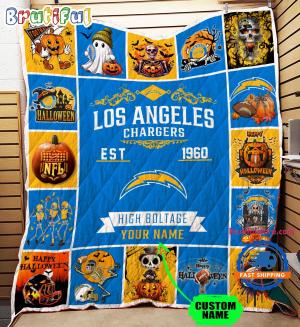 Nfl Los Angeles Chargers Football Team Special Skeleton Pumpkin Halloween Blanket7660.jpg