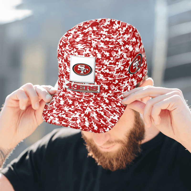 San Francisco 49ers Digital Camo Aop Classic Baseball Classic Cap Men Hat 2.png