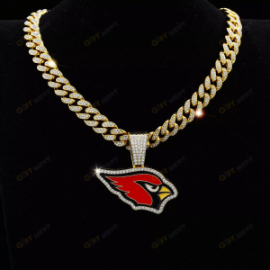 Arizona Cardinals Hip Hop Iced Out Bling Pendant Cuban Chain Fashion Punk Cool Jewelry.png