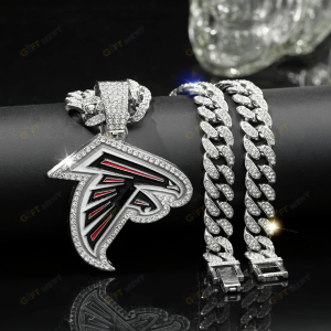 Atlanta Falcons Hip Hop Iced Out Bling Pendant Cuban Chain Fashion Punk Cool Jewelry 1.png