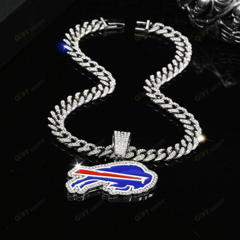 Buffalo Bills Hip Hop Iced Out Bling Pendant Cuban Chain Fashion Punk Cool Jewelry 3.png