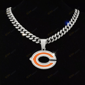 Chicago Bears Hip Hop Iced Out Bling Pendant Cuban Chain Fashion Punk Cool Jewelry.png
