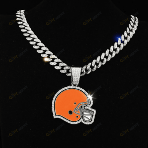 Cleveland Browns Hip Hop Iced Out Bling Pendant Cuban Chain Fashion Punk Cool Jewelry.png