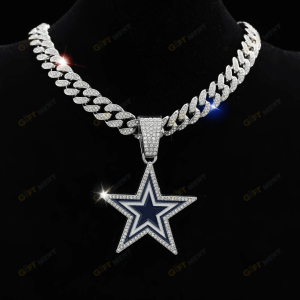 Dallas Cowboys Hip Hop Iced Out Bling Pendant Cuban Chain Fashion Punk Cool Jewelry.png