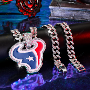 Houston Texans Hip Hop Iced Out Bling Pendant Cuban Chain Fashion Punk Cool Jewelry 1.png