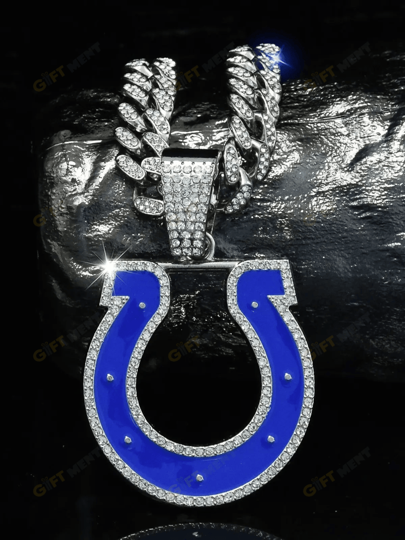 Indianapolis Colts Hip Hop Iced Out Bling Pendant Cuban Chain Fashion Punk Cool Jewelry 2.png
