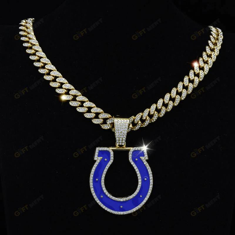 Indianapolis Colts Hip Hop Iced Out Bling Pendant Cuban Chain Fashion Punk Cool Jewelry.png