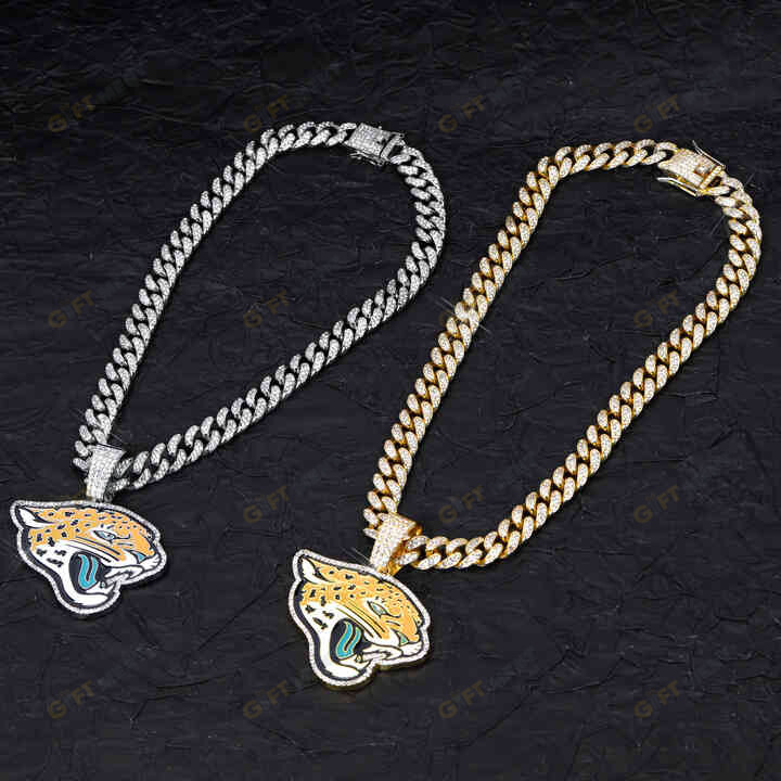 Jacksonville Jaguars Hip Hop Iced Out Bling Pendant Cuban Chain Fashion Punk Cool Jewelry 3.jpeg