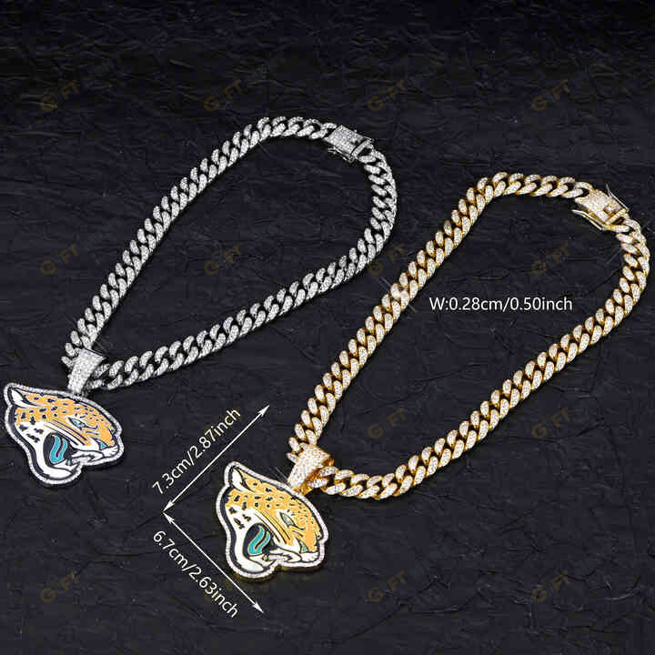 Jacksonville Jaguars Hip Hop Iced Out Bling Pendant Cuban Chain Fashion Punk Cool Jewelry 4.jpeg