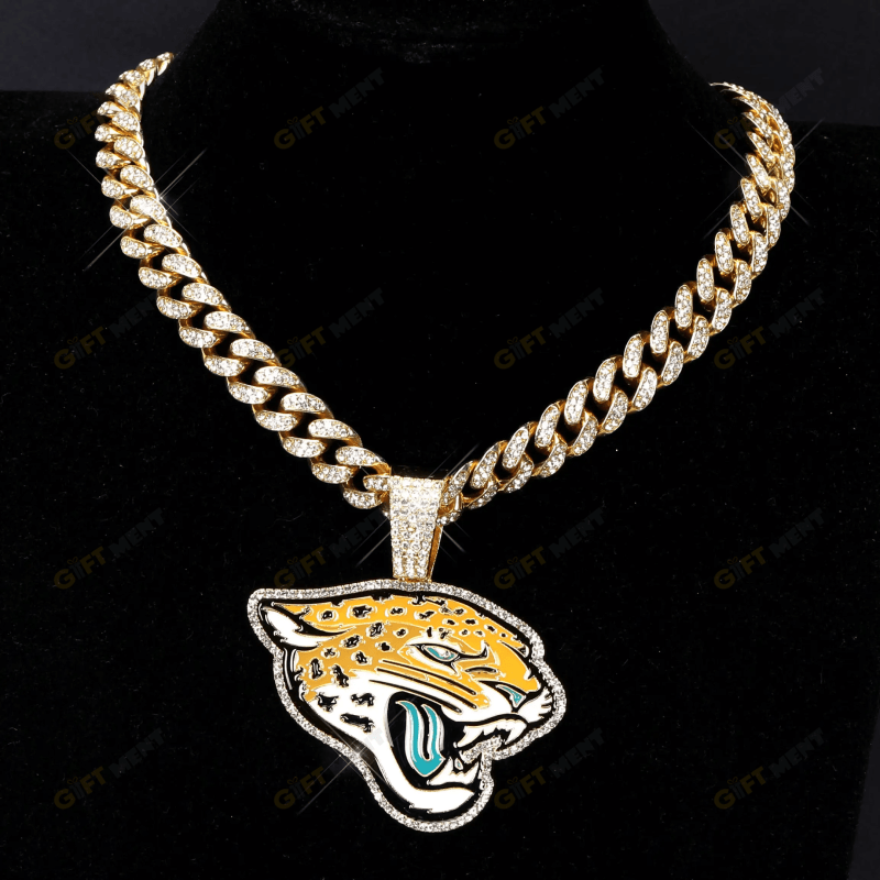 Jacksonville Jaguars Hip Hop Iced Out Bling Pendant Cuban Chain Fashion Punk Cool Jewelry 5.png