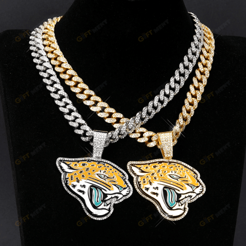 Jacksonville Jaguars Hip Hop Iced Out Bling Pendant Cuban Chain Fashion Punk Cool Jewelry 6.png