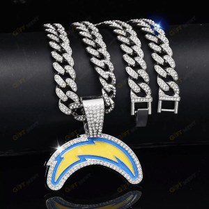 Los Angeles Chargers Hip Hop Iced Out Bling Pendant Cuban Chain Fashion Punk Cool Jewelry 1.png