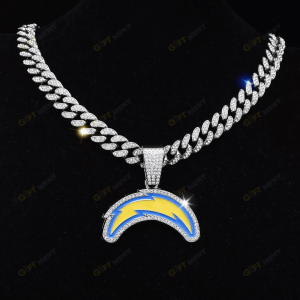 Los Angeles Chargers Hip Hop Iced Out Bling Pendant Cuban Chain Fashion Punk Cool Jewelry.png