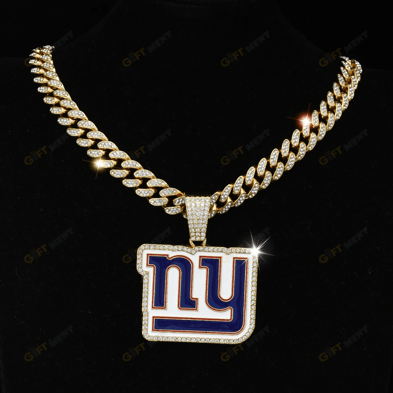 New York Giants Hip Hop Iced Out Bling Pendant Cuban Chain Fashion Punk Cool Jewelry 3.png