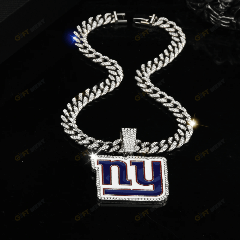 New York Giants Hip Hop Iced Out Bling Pendant Cuban Chain Fashion Punk Cool Jewelry 5.png