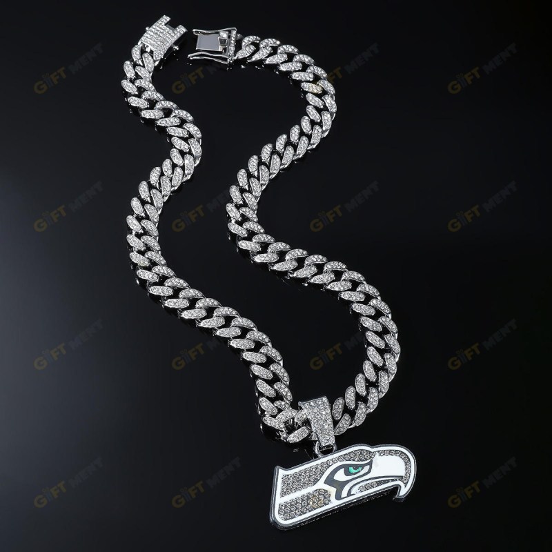 Seattle Seahawkship Hop Iced Out Bling Pendant Cuban Chain Fashion Punk Cool Jewelry 2.jpeg