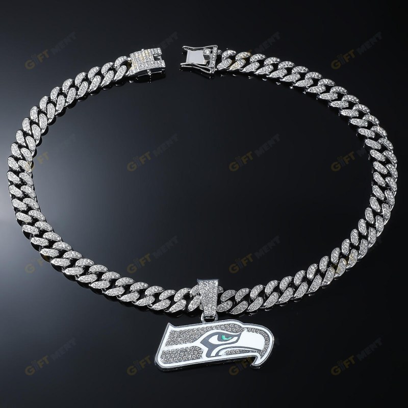 Seattle Seahawkship Hop Iced Out Bling Pendant Cuban Chain Fashion Punk Cool Jewelry 4.jpeg
