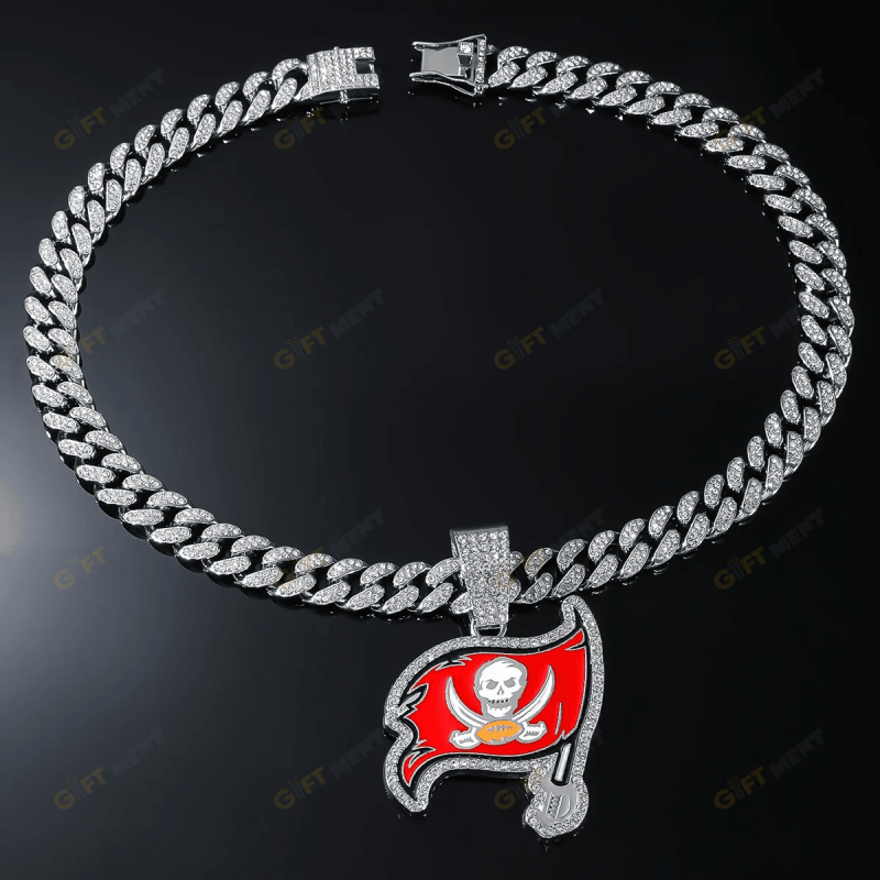 Tampa Bay Buccaneers Hip Hop Iced Out Bling Pendant Cuban Chain Fashion Punk Cool Jewelry 3.png