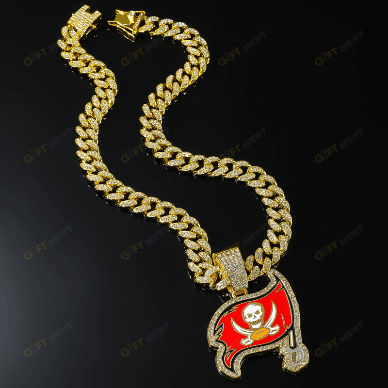 Tampa Bay Buccaneers Hip Hop Iced Out Bling Pendant Cuban Chain Fashion Punk Cool Jewelry 4.png