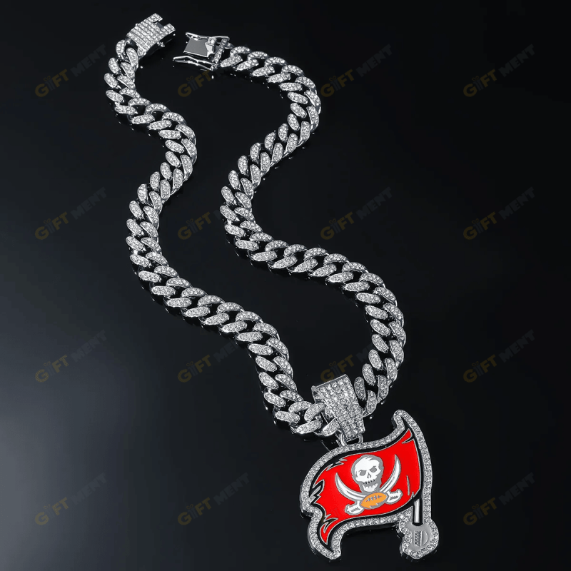Tampa Bay Buccaneers Hip Hop Iced Out Bling Pendant Cuban Chain Fashion Punk Cool Jewelry 5.png