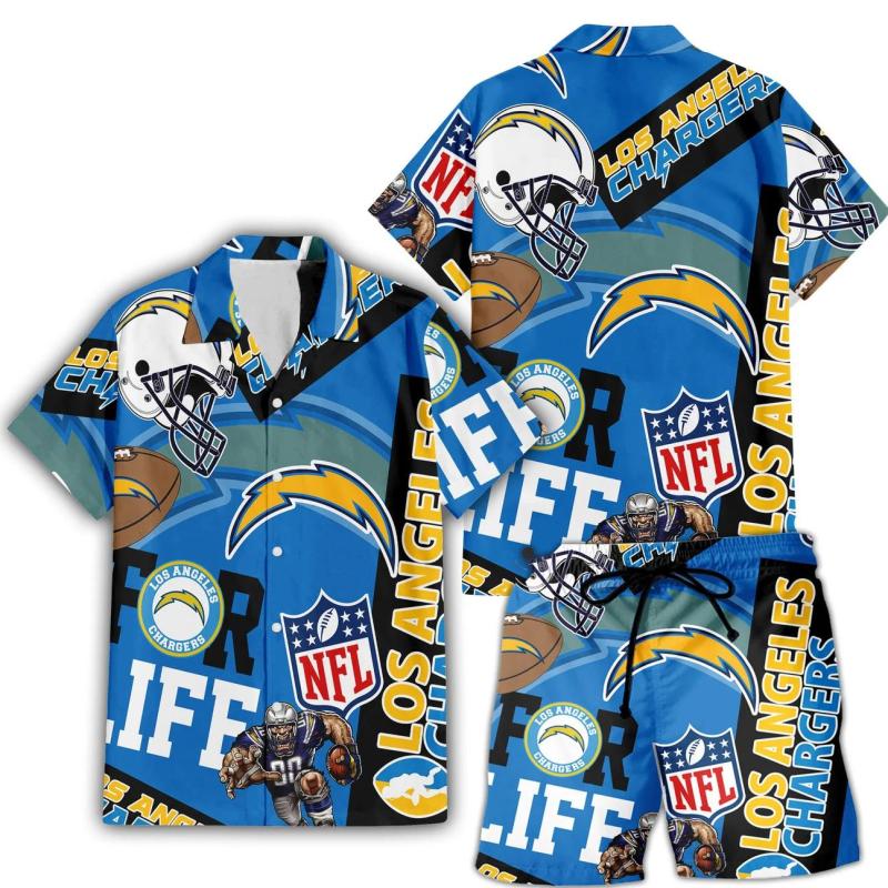 14a65e9a Los Angeles Chargers For Life Hawaiian Set.jpg