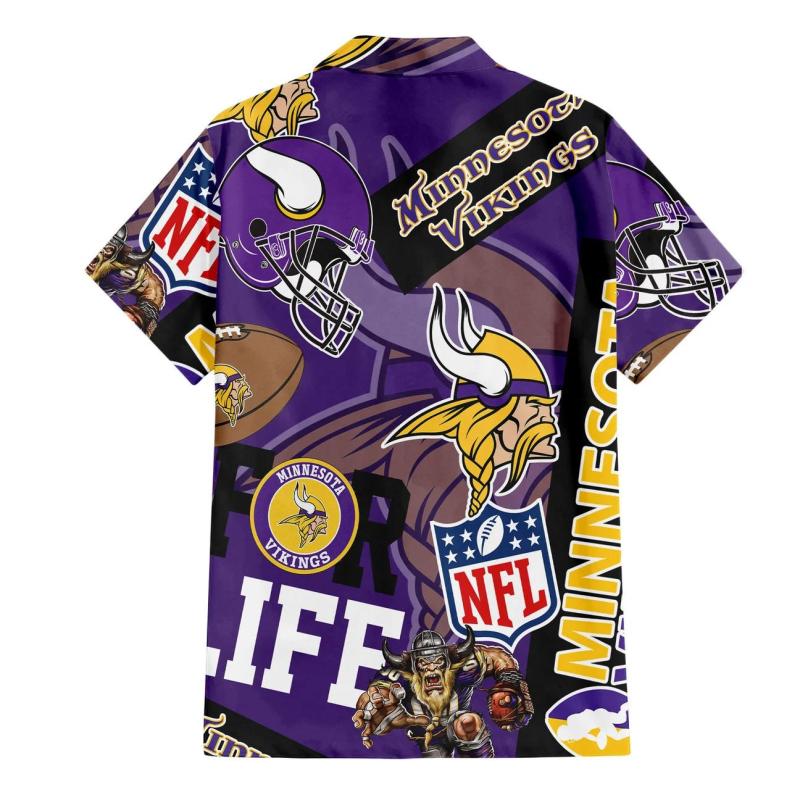 871f41e2 Minnesota Vikings For Life Hawaiian Shirt Back.jpg