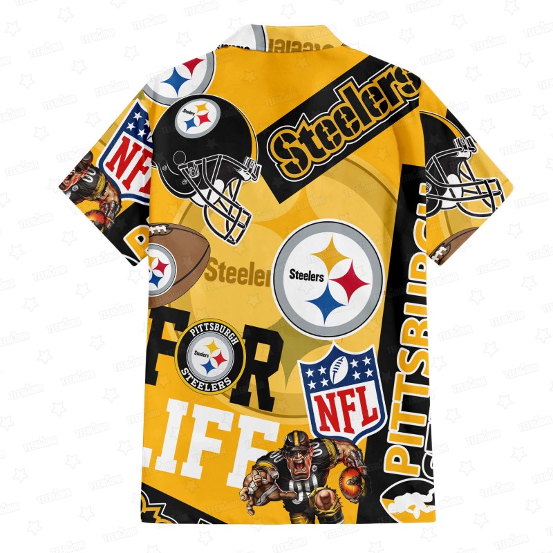 Pittsburgh Steelers For Life Hawaiian Shirt Back.jpeg