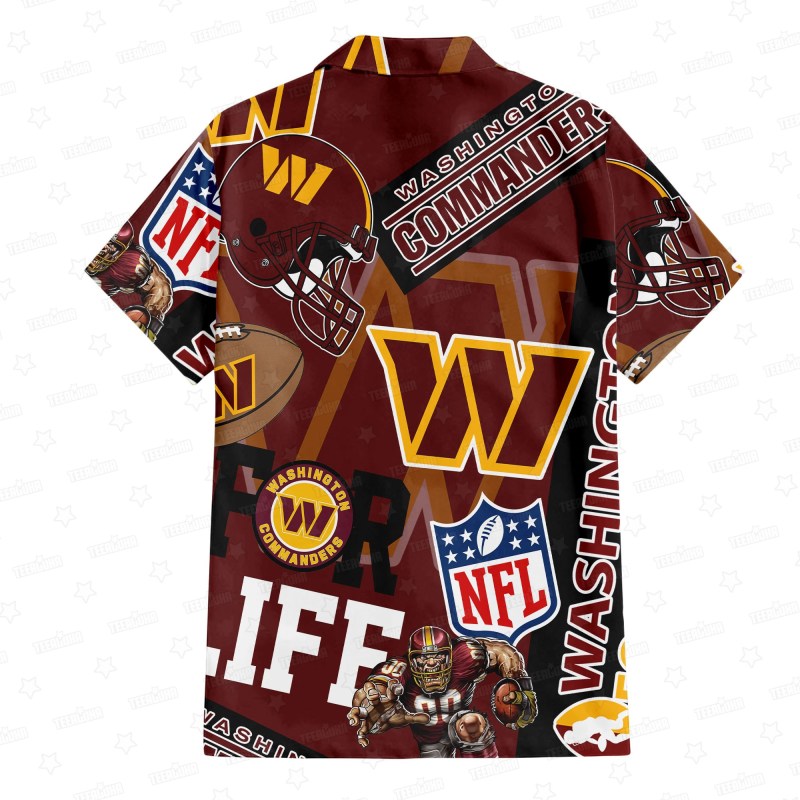 Washington Commanders For Life Hawaiian Shirt Back.jpeg