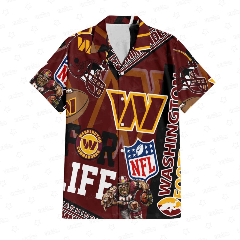 Washington Commanders For Life Hawaiian Shirt Front.jpeg