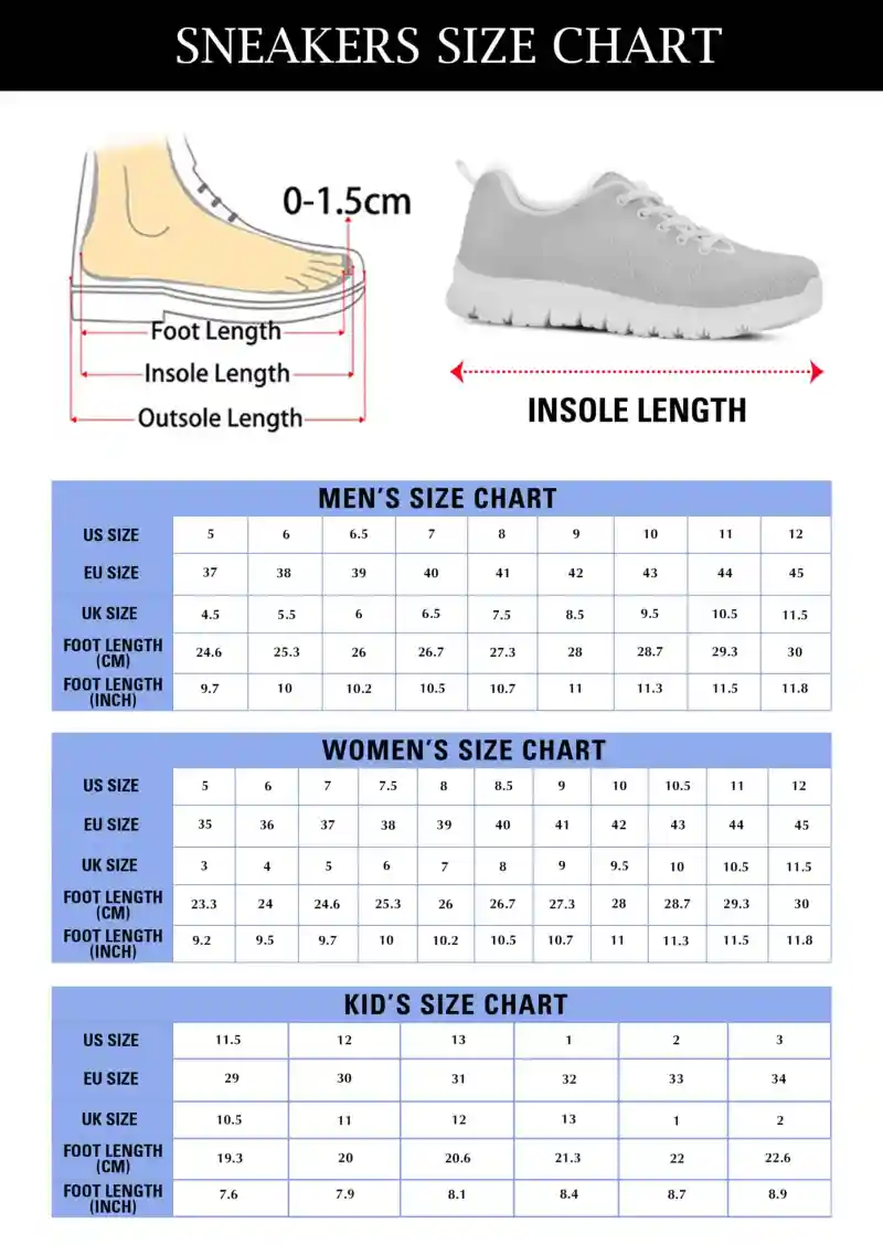 Sneakers Size Chart Scaled