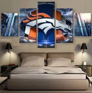 5 Panel Denver Broncos Wall Art Sale For Living Room Wall Decor 2 Canvas Paintings.jpg