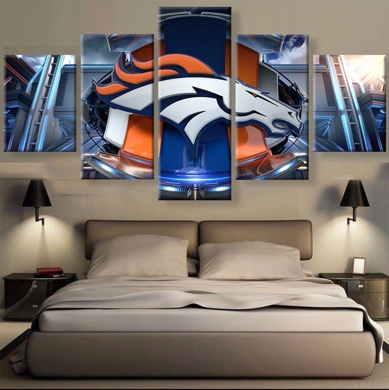 5 Panel Denver Broncos Wall Art Sale For Living Room Wall Decor 2 Canvas Paintings.jpg