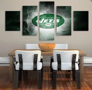 5 Panel New York Jets Wall Art Cheap For Living Room Wall Decor Football Canvas Paintings.jpg