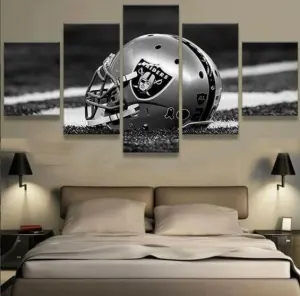 5panellasvegasraiderswallarthelmetsforlivingroom.jpg