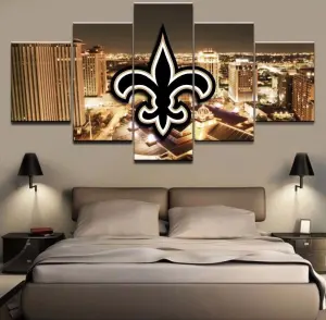 New Orleans Saints Wall Art Cheap For Living Room Wall Decor Night City Canvas Paintings.jpg